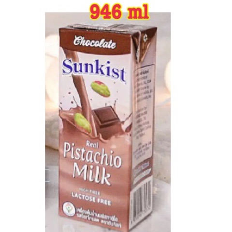 [พร้อมส่ง] Sunkist Pistachio Milk ซันคิสท์ นมพิสทาชิโอ รสช็อคโกแลต 946ml.