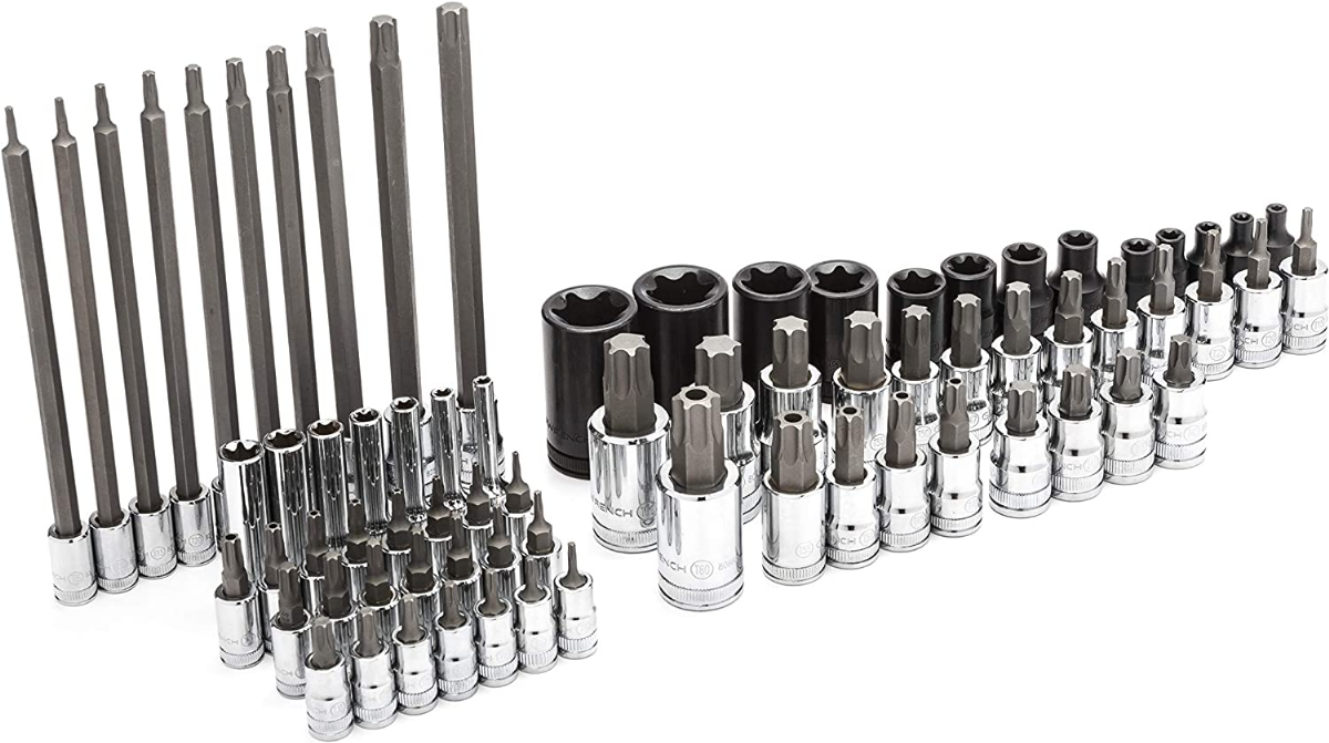 GEARWRENCH 74 Piece Master Torx Bit Socket Set 89085 74 Piece Master