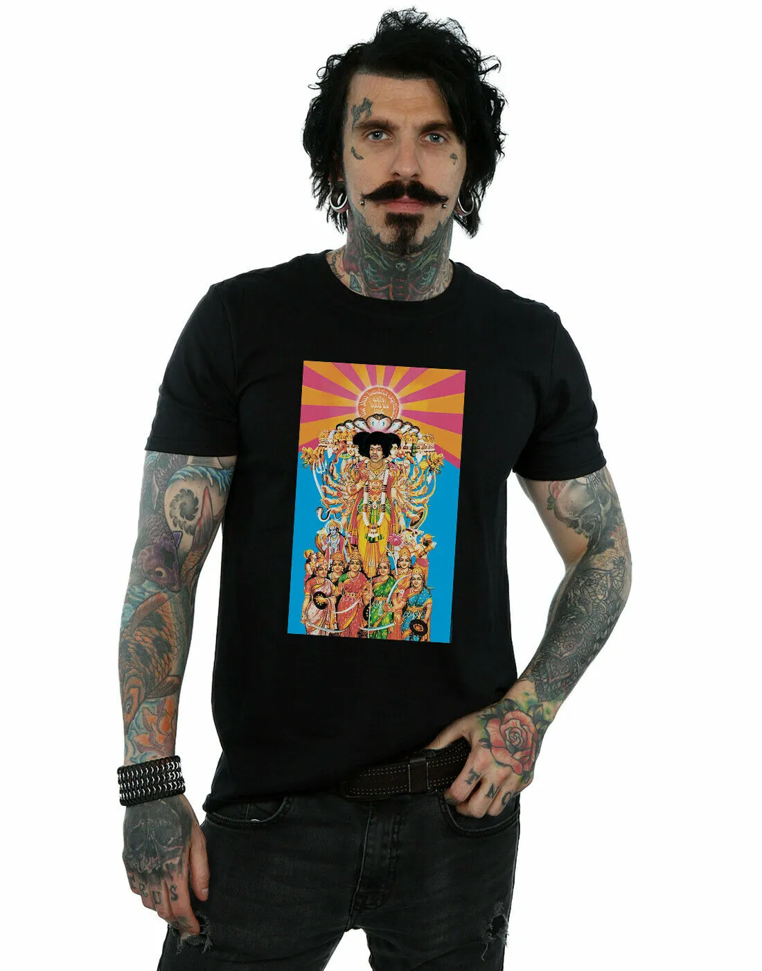 Jimi Hendrix Mens แกน Bold As เสื้อยืด Love