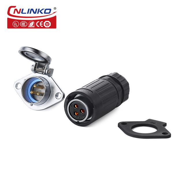 CNLINKO LP24 Quick Screw Locking Connector 2/3 Pin Industrial AC Power Waterproof IP68 25A Lock Line O.D10.5~14mm Wire Connector - 13