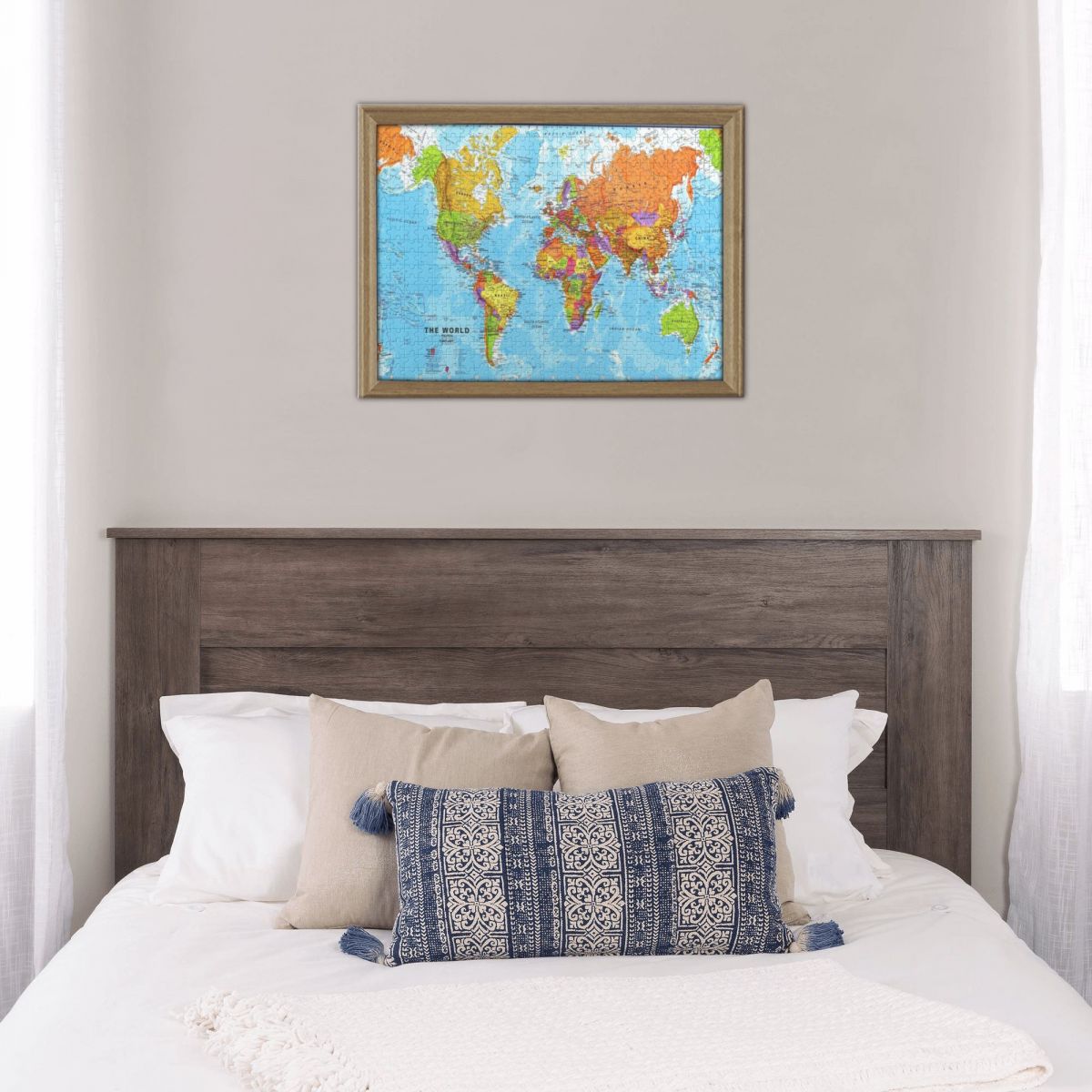 World Map 500 Pieces Wooden Jigsaw Puzzle Adult Educational Puzzles For ...