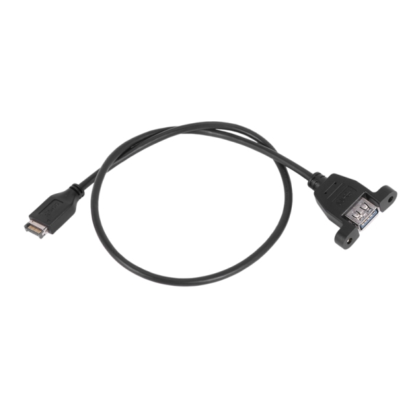 USB 3.1 Front Panel Header to USB 3.0 Type-A Female Extension Cable 50cm Panel Mount Type