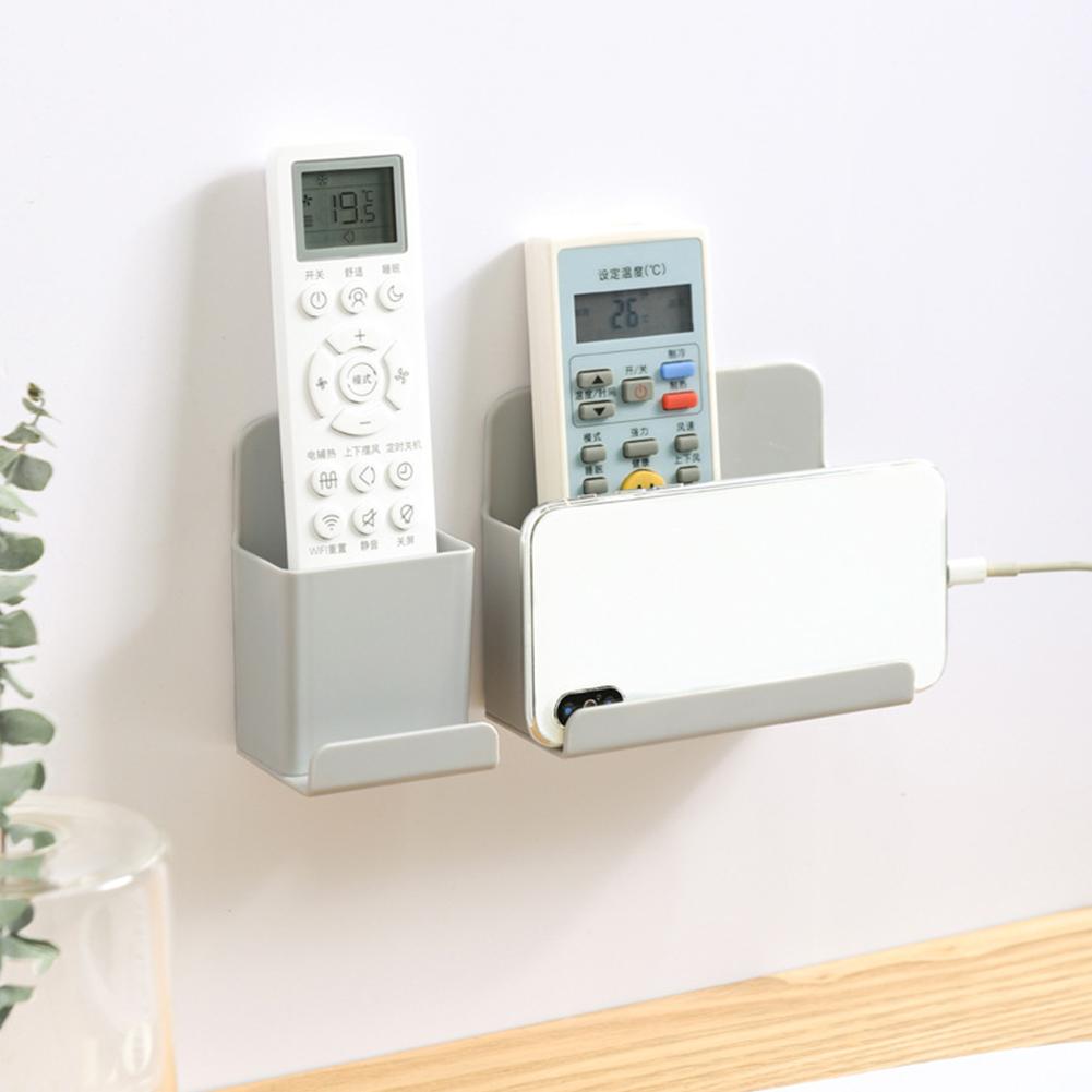 Wall-Mounted Storage Box Remote Control Storage Box Air Conditioning Remote Control TV Storage Box Phone Holder Self-Adhesive Wall Rack Storage Holder