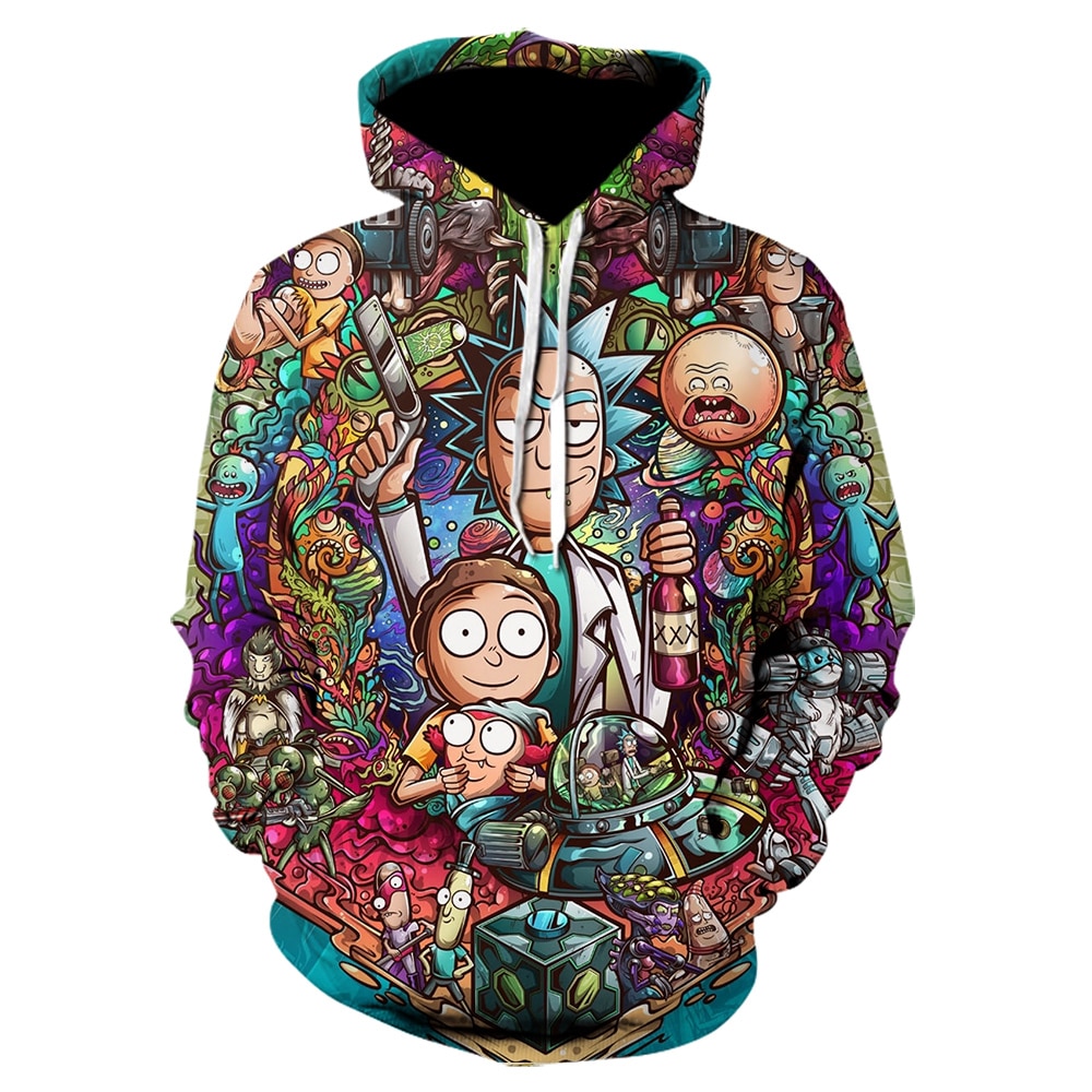 rick and morty men's hoodie