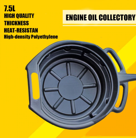 7.5L Plastic Oil Drain Pan Wast Engine Oil Collector Tank Gearbox Oil Trip Tray For Repair Car Fuel Fluid Change Garage Tool