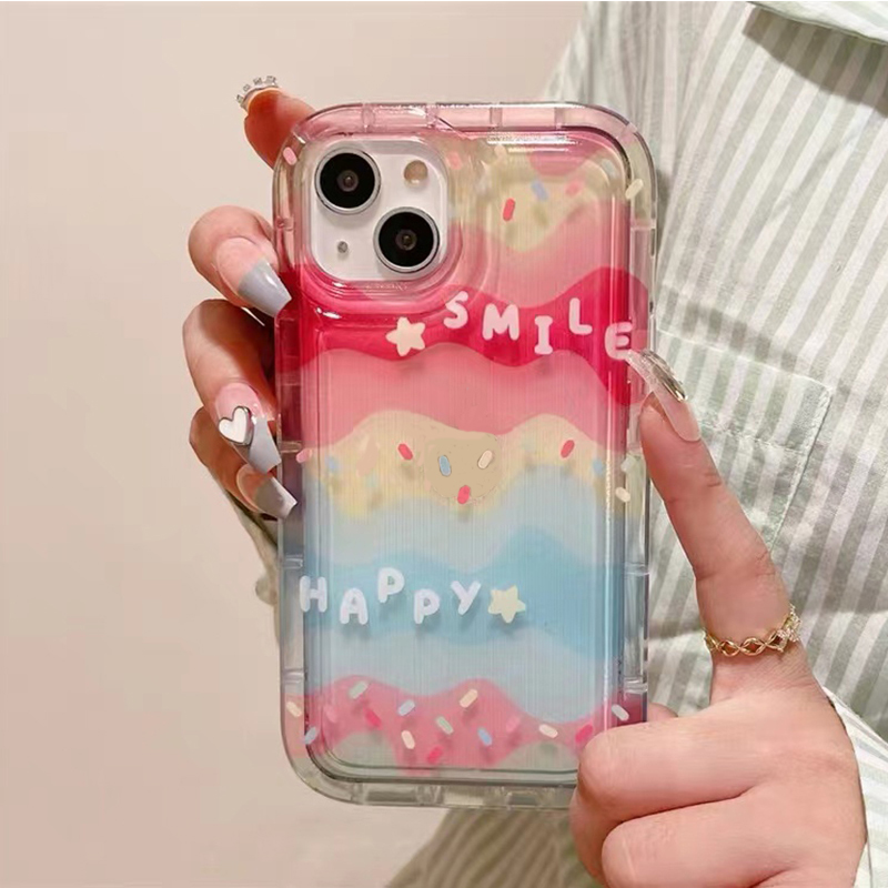 For IPhone 14 Pro Max IPhone Case Thickened TPU Soft Case Clear Case Shockproof Rainbow Compatible with For 13 Pro Max