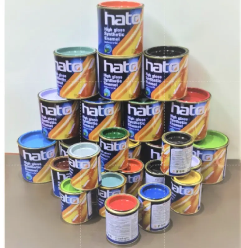ภาพสินค้าHATO สีเคลือบเงา ฮาโต้ ขนาด 1 ปอนด์(0.2ลิตร) และ 1/4 ปอนด์(0.05ลิตร) มีทุกสี จากร้าน Paint_hardware บน Lazada ภาพที่ 1