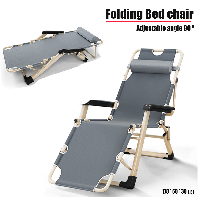 เตียงนอนพับได้ เตียงพับได้ เตียงพับ เตียงสนาม ที่นอน เตียงนอน เตียงนอนพับได้ เก้าอี้พักผ่อน เก้าอี้พับได้ ปรับเอนนอนได้ เก้าอี้นอน สามารถปรับเปลี่ยนความเร็วได้หลายรูปแบบได้อย่างอิสระ Folding Bed chair
