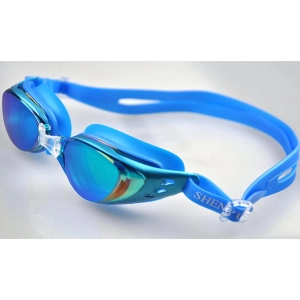 สินค้า แว่นตาว่ายน้ำ แว่นว่ายน้ำ + กล่อง ป้องกัน UV 100% กระจกป้องกันฝ้า ป้องการการรั่วซึม สายรัดยืดหยุ่นได้ดี