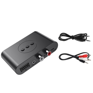 Bluetooth 5.0 audio receiver rca 3.5mm aux jack stereo music wireless adapter with mic for car kit speaker amplifier 1