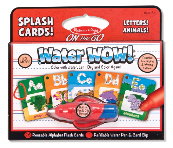 Melissa & Doug รุ่น 5236 WATER WOW SPLASH CARD REUSABLE–Alphabet แฟลชการ์ด สมุดระบายสีด้วยน้ำชุดตัวอักษร A-Z non-toxic จาก USA ของเล่นเด็กอย่างดี ปลอดภัย
