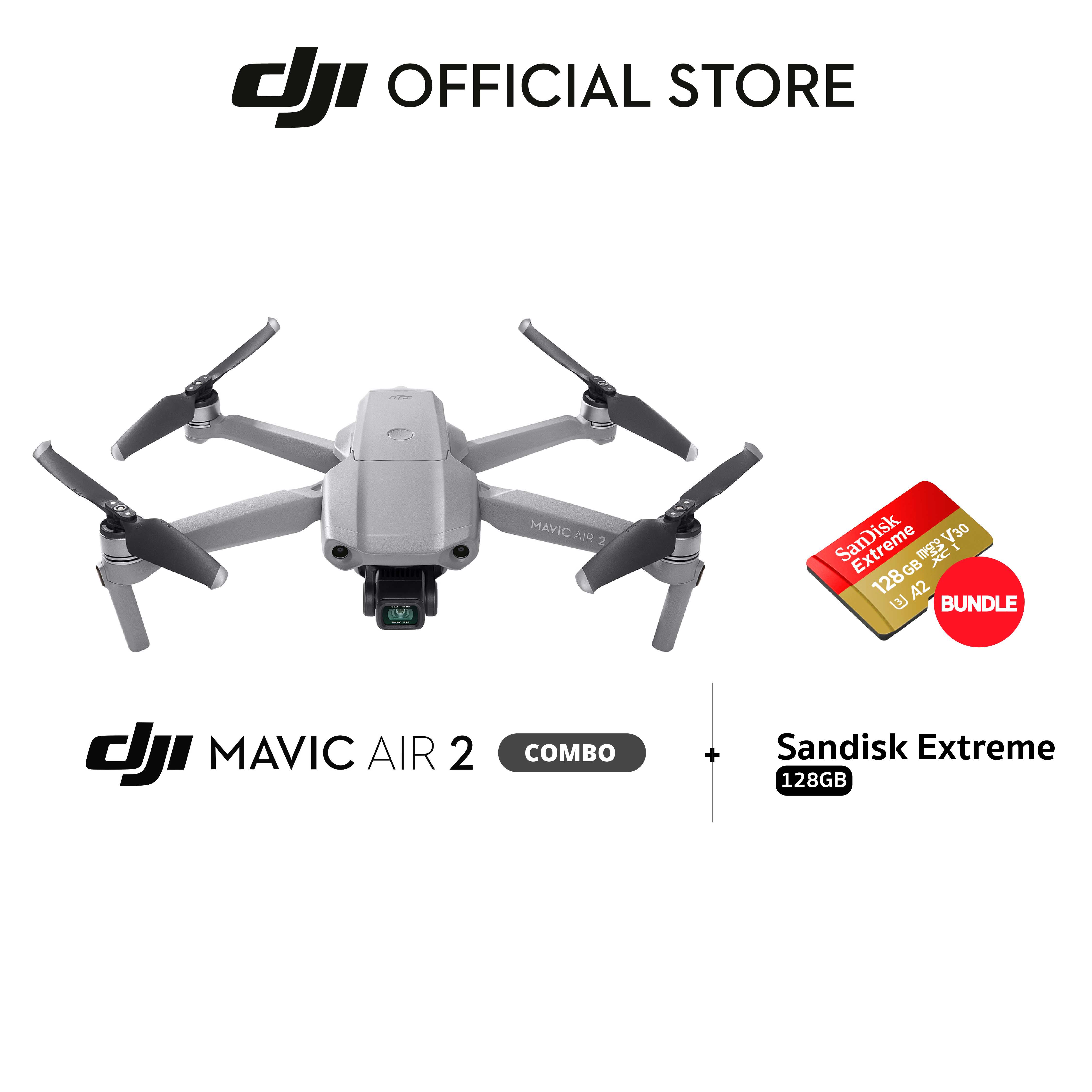 [ผ่อน 0% นาน 10 เดือน] DJI MAVIC AIR 2 ดีเจไอ โดรนไซส์พกพา กล้องชัด 4K/60fps คมชัดสีสวยสมจริง กิมบอลกันสั่นแบบ 3 แกน บินนา