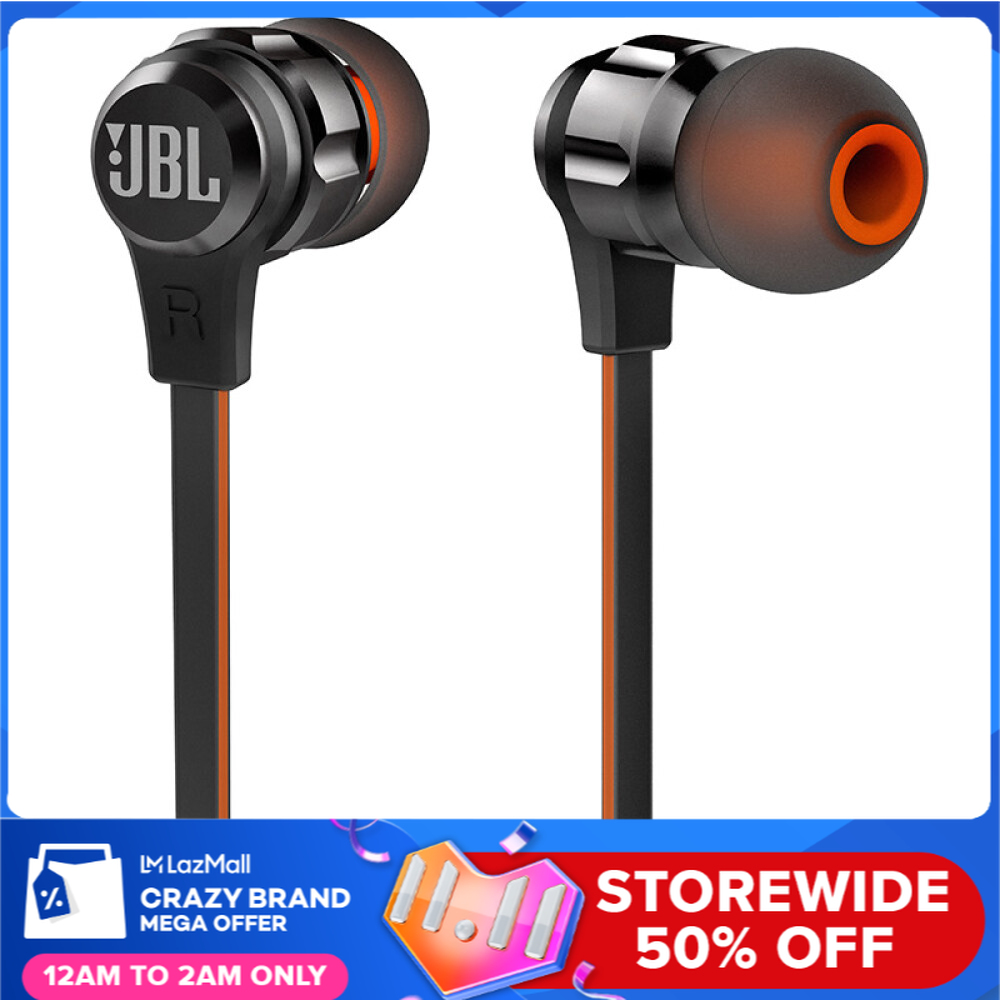หูฟังไร้สายJBL T180A Stereo In-Ear Earphone Running Sports 3.5mm Wired ...