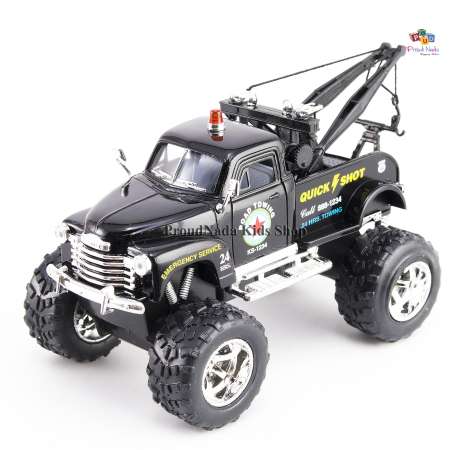 ProudNada Toys ของเล่นเด็กรถลากเหล็กโมเดลเชพโลเล็ต1:38 KINSMARTChavrolet 3100 Wrecker(Off Road) KT5333