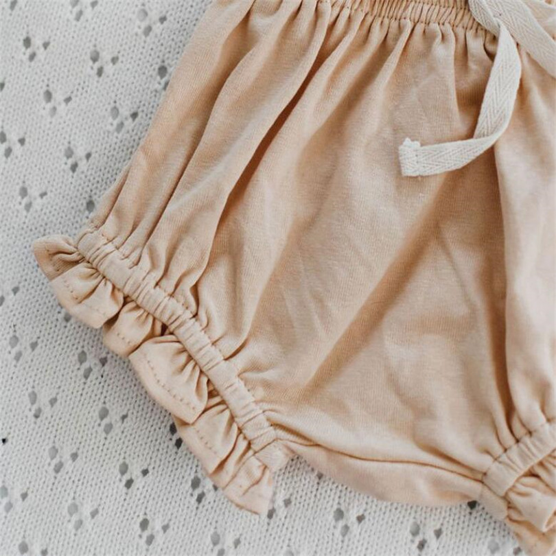 Baby Shorts Spring Summer Baby Bloomers Floral Ruffle High Waist Infant ...
