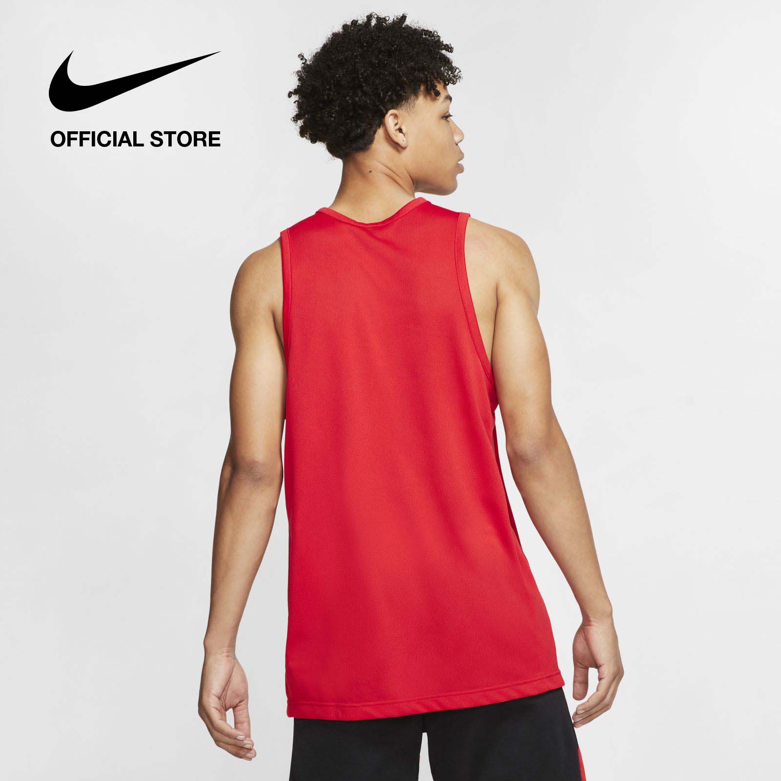 Nike Men's Dri-FIT Basketball Top - University Red ไนกี้ เสื้อบาสเก็ตบอลผู้ชาย ดรายฟิต - สีแดง