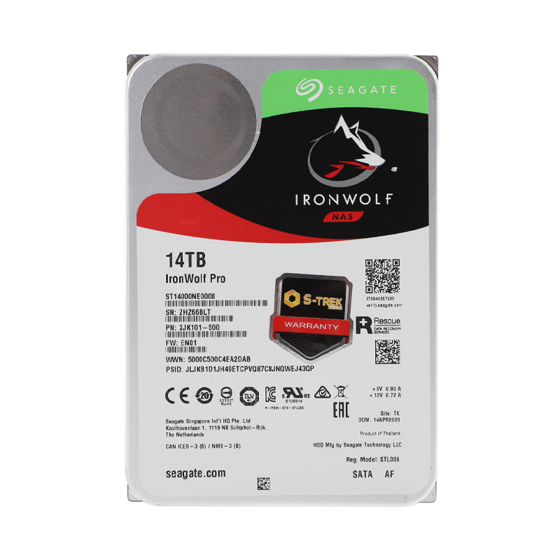 14 TB HDD SEAGATE IRONWOLF PRO (7200RPM, 256MB, SATA-3, ST14000NE0008) Advice Online