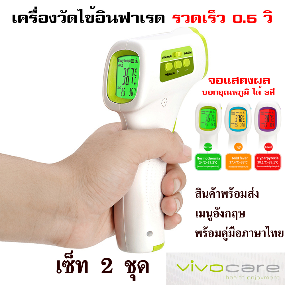 (สินค้าพร้อมส่ง เมนูอังกฤษ )ที่วัดอุณหภูมิอินฟาเรด สำหรับวัดระดับอุณหภูมิ ที่วัดไข้ แบบยิง ปลอดภัย สะดวก ปรอทวัดไข้ ที่วัดอุณหภูมิ อินฟาเรด