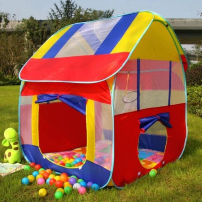 เต๊นท์เด็ก foldable children tent บ้านเด็ก พกพาง่าย ขนาด 110x120x135 cm น่ารัก หนักเพียง 1.8kg น่ารั สี หลากสี