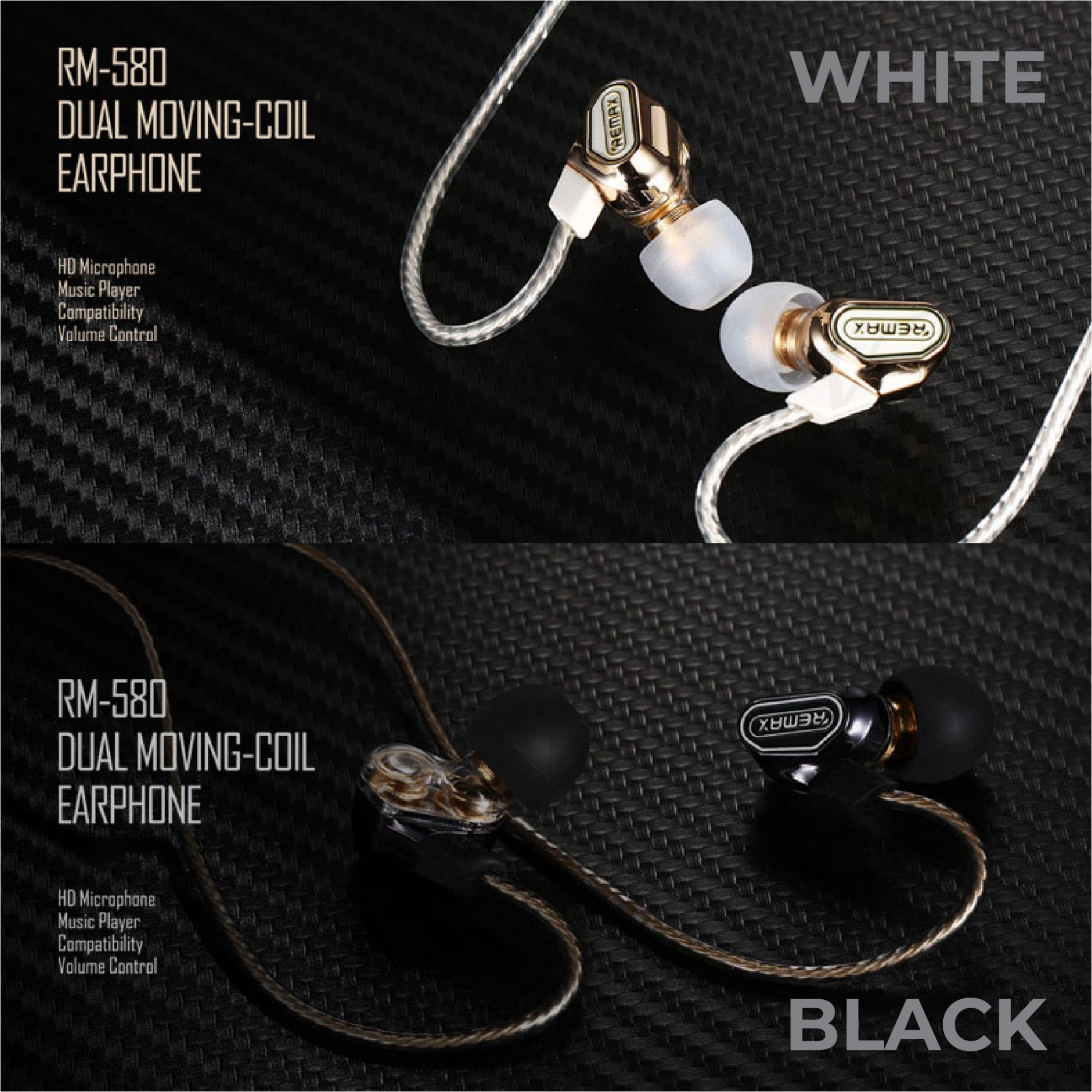REMAX ของแท้ 100% RM-580 หูฟัง Small talk Double Moving - Coil Earphone ...
