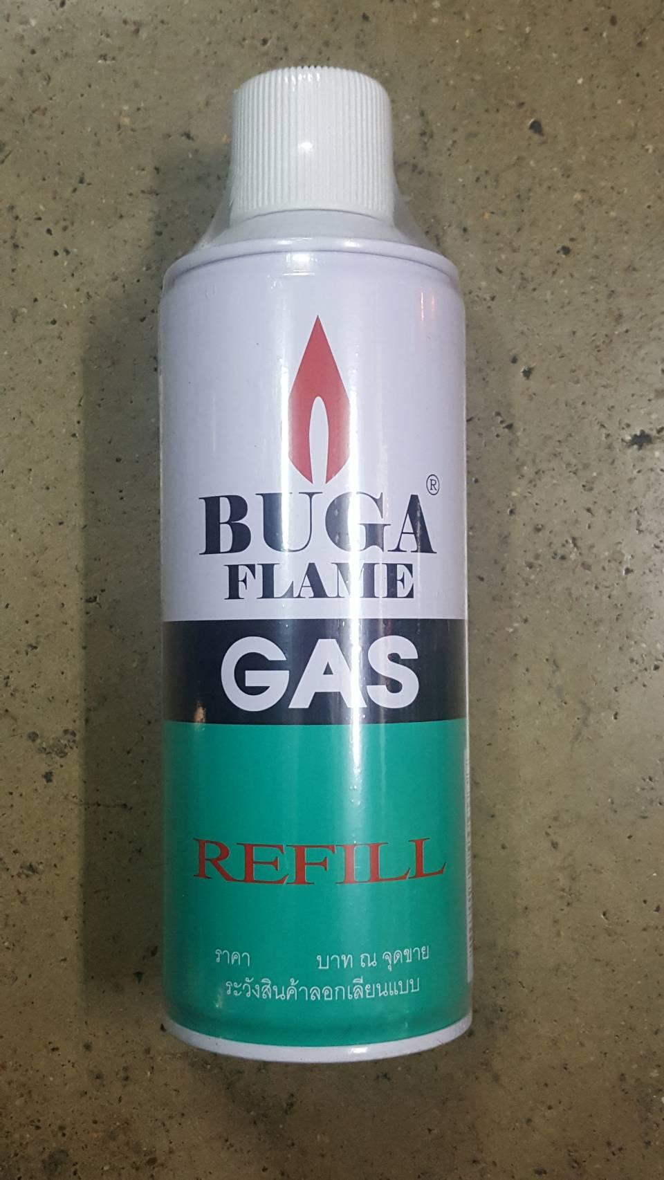 แก๊สกระป๋องใหญ่เติมไฟแช็คBuga Flame แก๊สเติมไฟแช็ค 375 ml