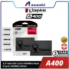 ภาพขนาดย่อของภาพหน้าปกสินค้า120GB/240GB/480GB/960GB/SSD (เอสเอสดี) KINGSTON A400 SATA III 2.5สำหรับโน๊ตบุ๊ค และ คอมพิวเตอร์ตั้งโต๊ะ ( SA400S37/480G ) - รับประกัน 1 ปี จากร้าน Kasena บน Lazada ภาพที่ 9