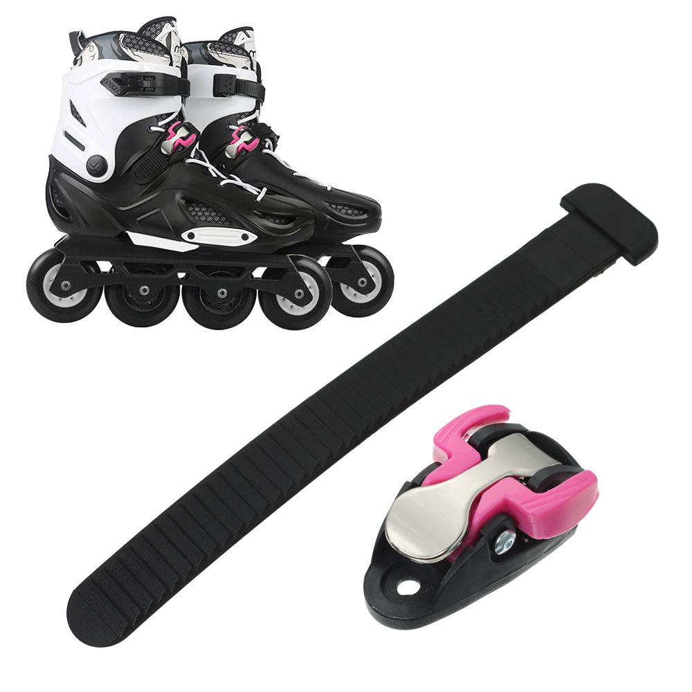2pcs Inline Skating Strap Belt Kit Roller Skate Boot Shoes T Shape Parts 140mm 