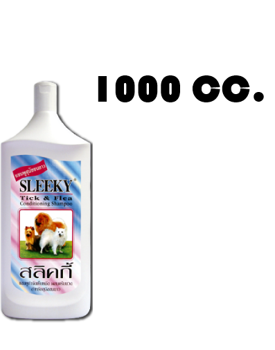 SLEEKYสลิคกี้แชมพูสำหรับสุนัขขนยาวป้องกันเห็บหมัด 1000CC.