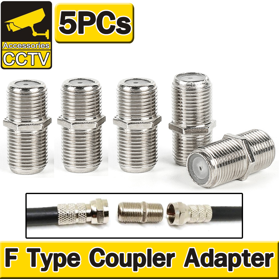 หัวต่อ ข้อต่อ สาย RG6 RG59  แบบ F-Type กลางทาง (ต่อตรง ) เมีย-เมีย F Type Coupler Adapter  F/F Jack สำหรับ งาน CCTV จานดาวเทียม เคเบิลทีวี