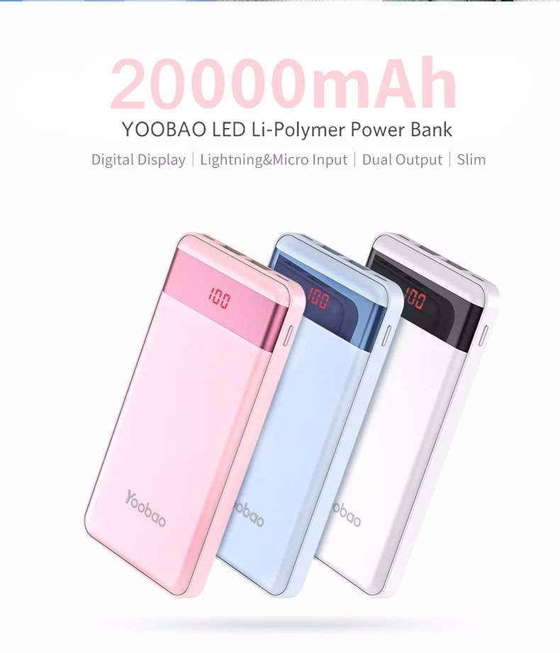 (ของแท้) Yoobao Z5 20000mah.2.1A Power Bank แบตเตอรี่สำรอง จอแสดงผล ...