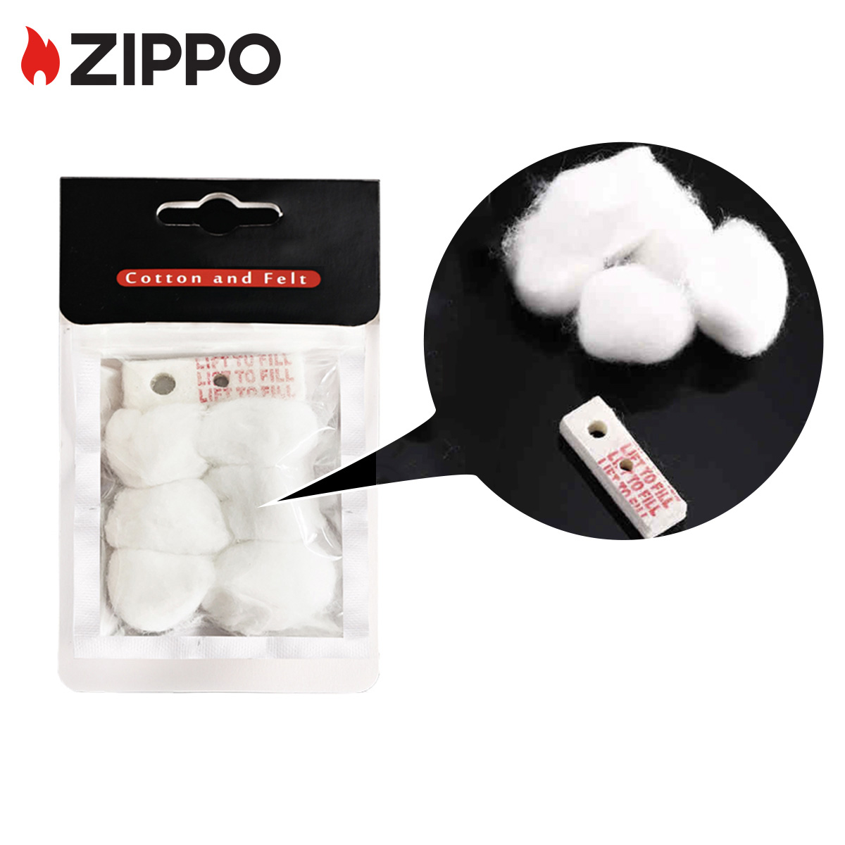 Zippo Accessory Combo 1 Pack Flints 1 Wick 1 Cotton Zippo ACC3IN1