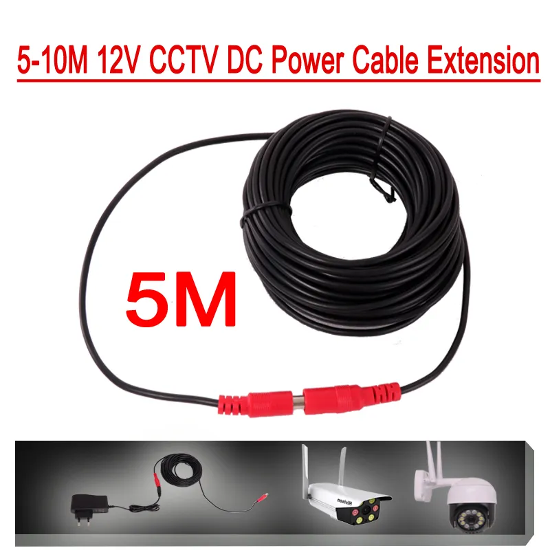 สายไฟต่ออะแดปเตอร์ กล้องวงจรปิดสายชาร์จต่อขยาย  DC 12V5m กล้องวงจรปิด สายไฟต่ออะแดปเตอร์สำหรับกล้องวงจรปิด พร้อมส่ง