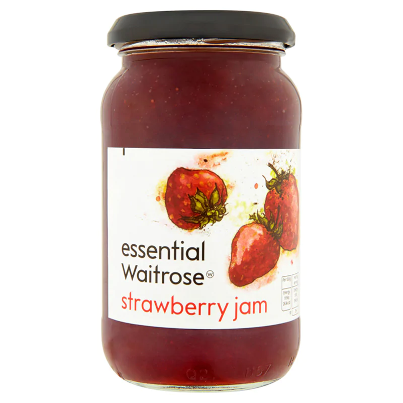 Waitrose Essential Strawberry Jam 454g. เวทโทรส เอสเซนเชี่ยล แยม สตอเบอรี่ สเปรดขนมปัง