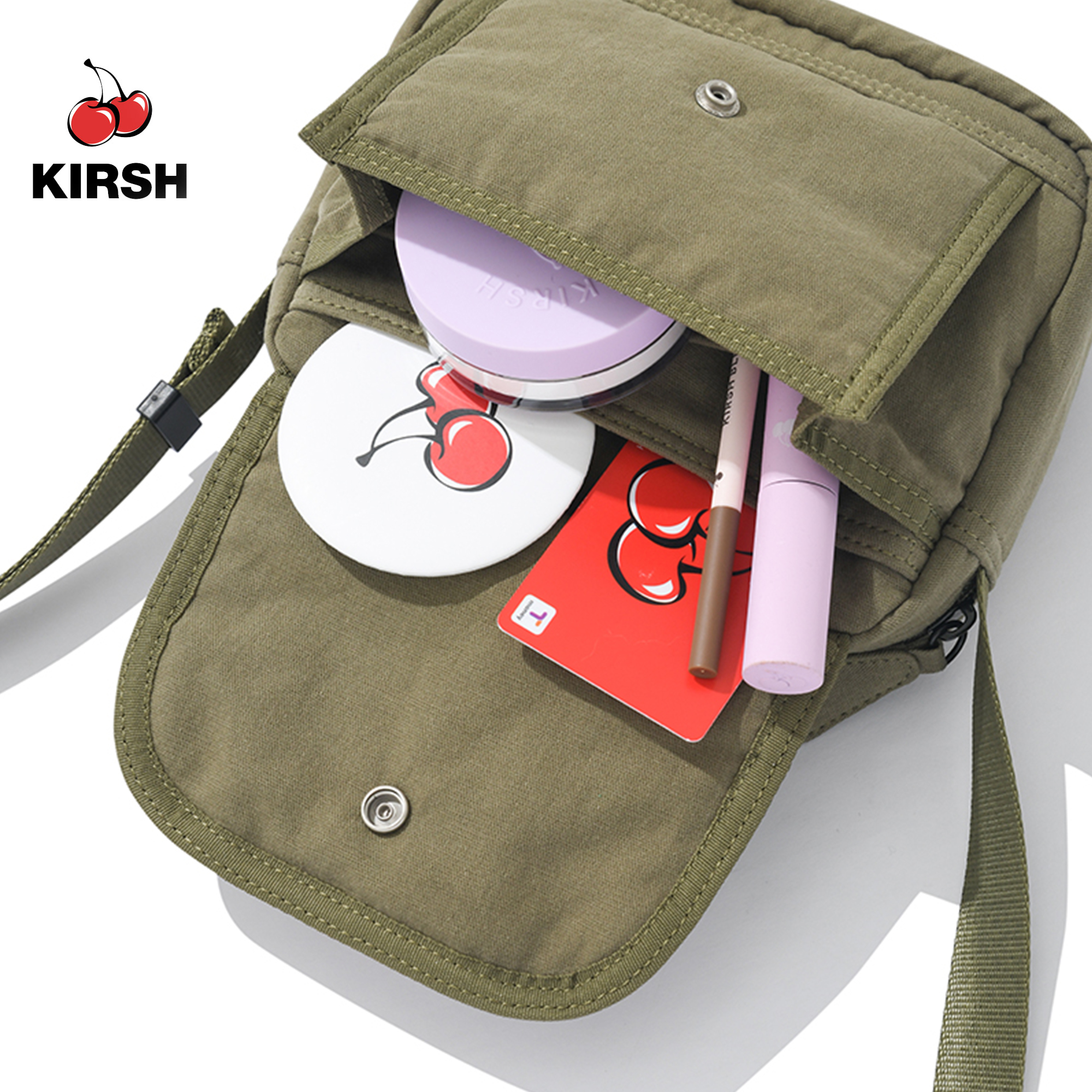 KIRSH] POCKET VINTAGE WASHING MINI CROSS BAG | 23SS | Pocket