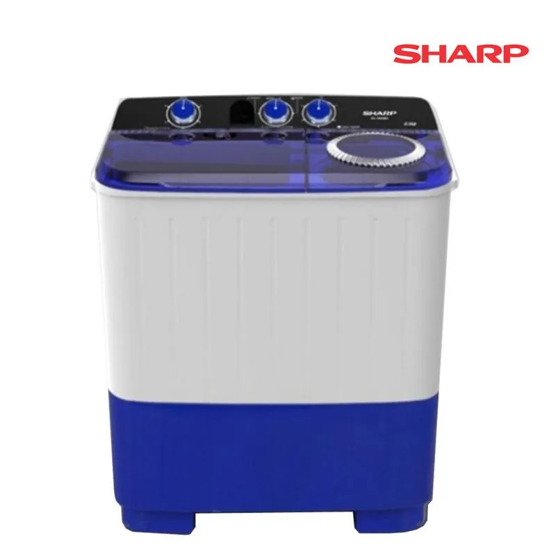เครื่องซักผ้า 2 ถัง SHARP 8 KG. รุ่น ES-TW80BL สีน้ำเงินขาว