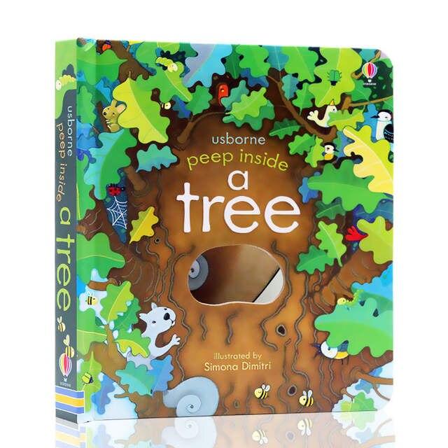 Peep Inside A Tree English Educational 3d Flap Picture Books Baby Children Reading Book -HE DAO