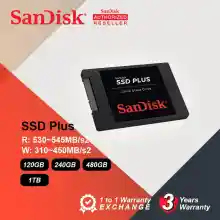 ภาพขนาดย่อของภาพหน้าปกสินค้าSanDisk SSD PLUS 3D NAND 2.5" SATA Solid State Drive Max. 560MB/s ((120G/240G/480G/960G) เหมาะสำหรับโน๊ตบุ๊คและเดสก์ท็อป1-3 วัน รับประกัน 3 ปี จากร้าน Woof บน Lazada ภาพที่ 3