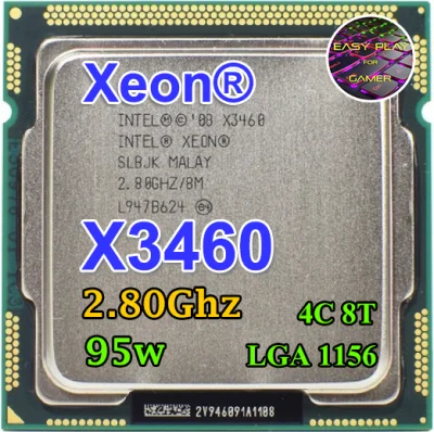 CPU Intel Xeon X3460 2.80 GHz 4คอ8เทรด 95W LGA 1156 ฟรีซิลิโคน1ซอง ( รุ่นเทียบเท่า i7 860 )