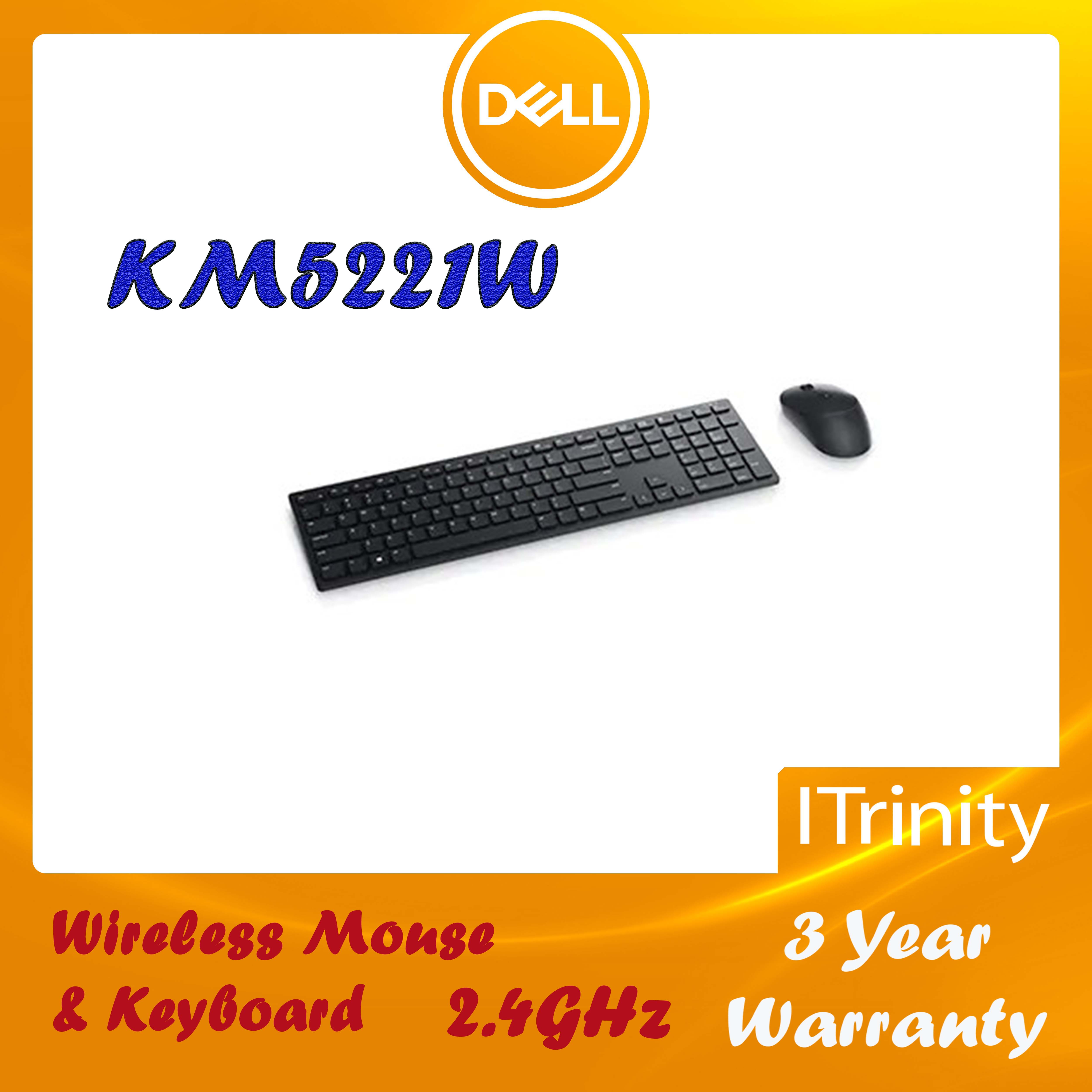 Dell Pro Wireless Keyboard and Mouse – KM5221W เซ็ทเม้าส์ & คีย์บอร์ดไร้สาย 2.4GHz ประกัน 3 ปี