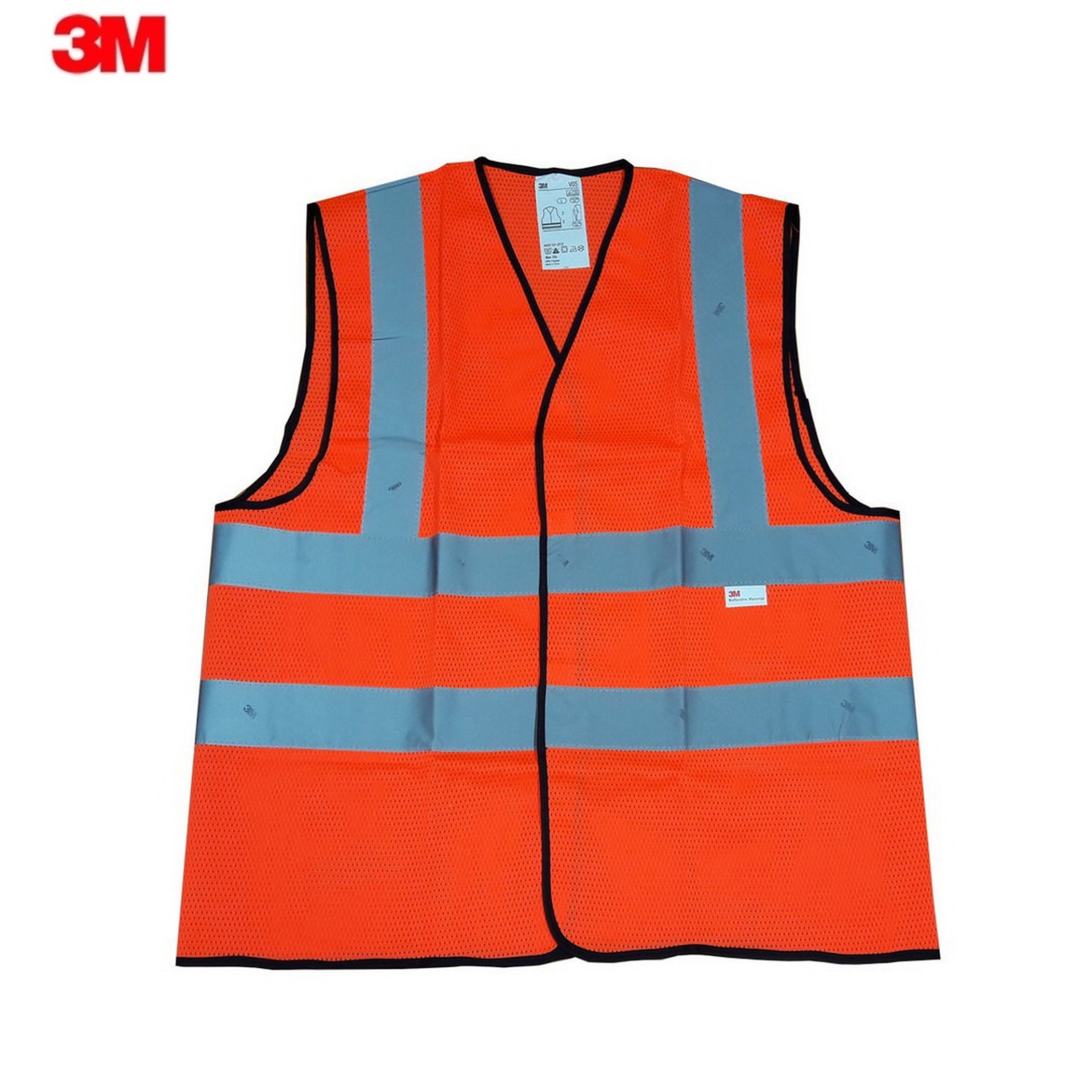 3M 2925 เสื้อกั๊กสะท้อนแสง สีส้ม Size L Safety Vest (Red Orange)
