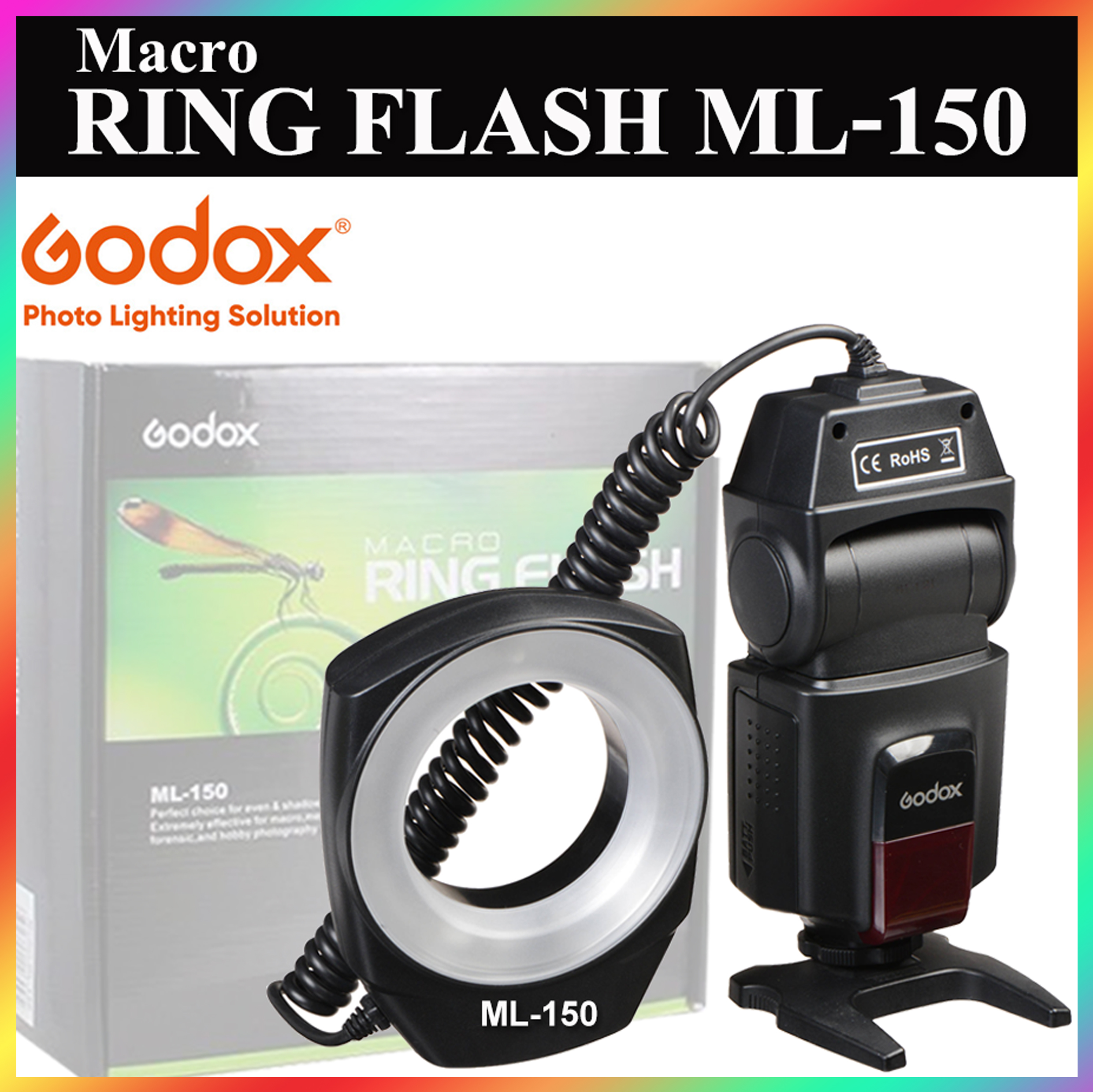 Godox ML-150 Macro Ring Flash สำหรับกล้อง DSLR Canon/Nikon