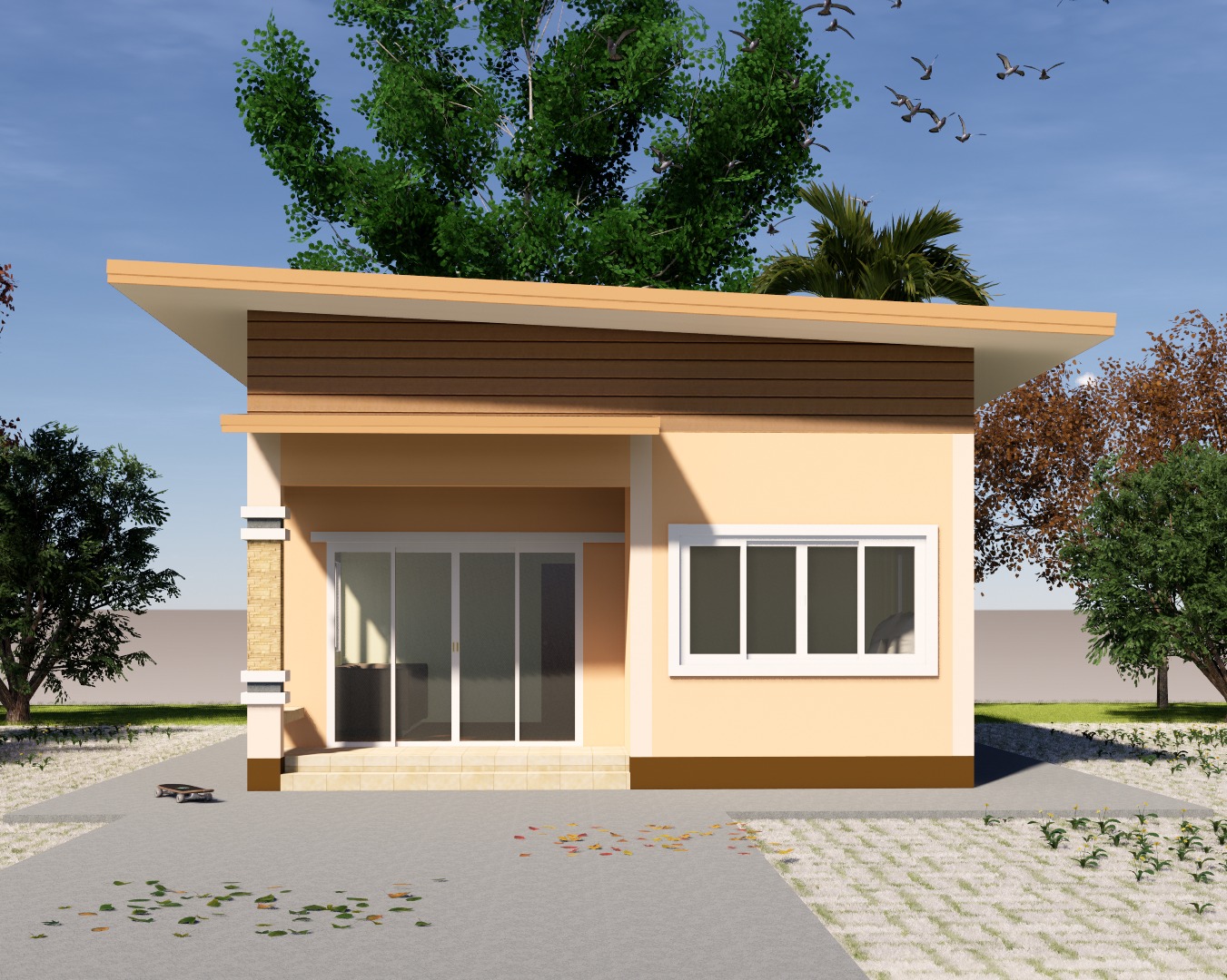แบบบ้านสำเร็จรูปสำหรับ ใช้ยื่นขออนุญาตก่อสร้าง ใช้ยื่นกู้ธนาคาร HOUSE-UP013