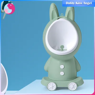 Dolity Rabbit Pee Training Urinal for Toddler Boys Toilet with Aiming Target Training Urinal Pee Toilet Easy to Clean Wall Mounted