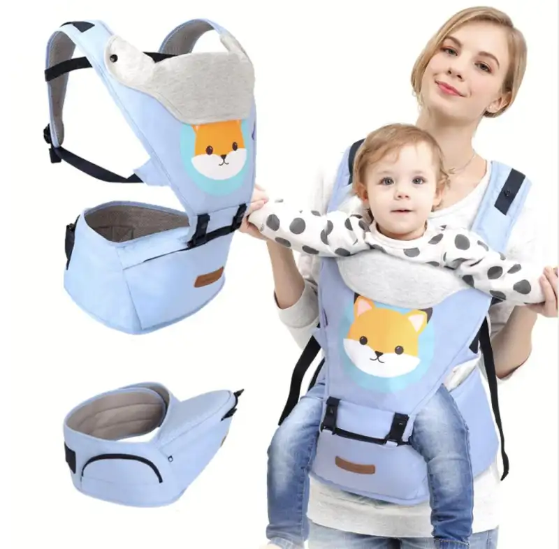 ภาพหน้าปกสินค้าBest Baby เป้อุ้มเด็ก Baby Carriers Backpack Hipseat 4in1 สามารถนั่งและนอนได้ สะพายหน้าและสะพายหลังได้ (แรกเกิด-3ปี)/สีฟ้า จากร้าน Best Baby บน Lazada