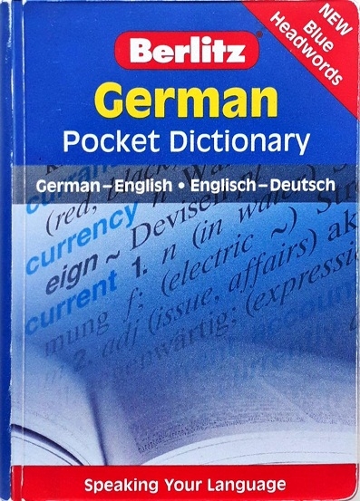 BERLITZ GERMAN POCKET DICTIONARY (PAPERBACK) /  Ed/Yr: 1/2009 / ISBN: 9789812683533