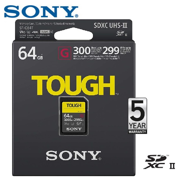 Sony 64GB SDXC UHS-II G-Series TOUGH 300MB/s