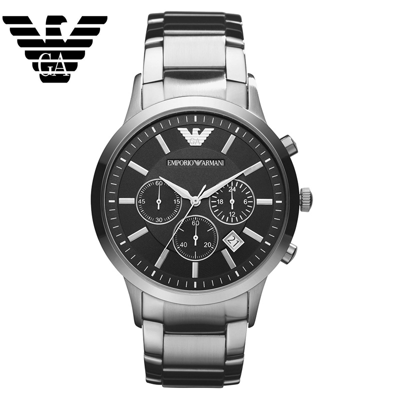 นาฬิกาข้อมือสุภาพบุรุษ Emporio Armani Men's AR2434 Chronograph Stainless Steel Watch  (ของแท้100%)