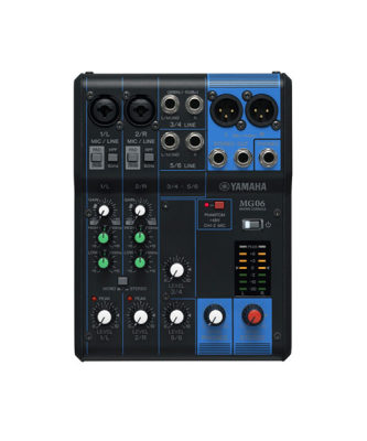 YAMAHA MG06 Analog Mixer 6 Input เครื่องผสมสัญญาณเสียง มิกเซอร์อนาล็อก 6 ชาแนล