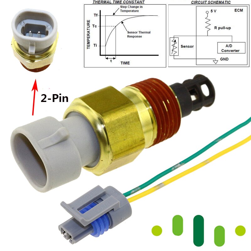 25036751 25037225 25037334 Intake Air Temp Temperature Sensor Sender For G.M IAT MAT ACT With Connector 2-Way Female Pigtail