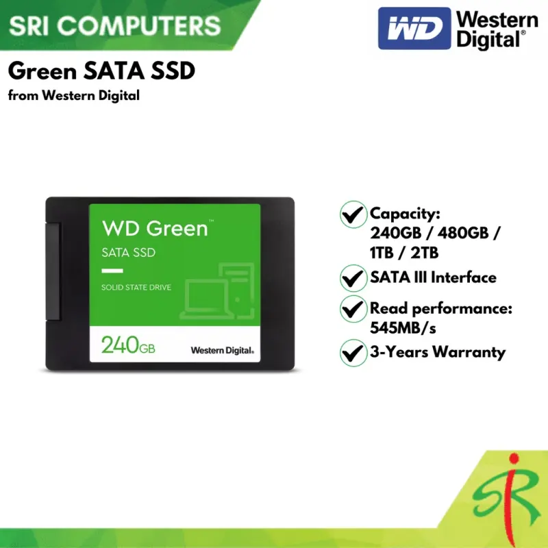 ภาพสินค้าWestern Digital(เวสเทิร์นดิจิตอล) 120GB,240GB,480GB,1TB SSD (เอสเอสดี) WD GREEN SATA III 6Gb/s Warranty 3 ปี จากร้าน Waaroom บน Lazada ภาพที่ 10